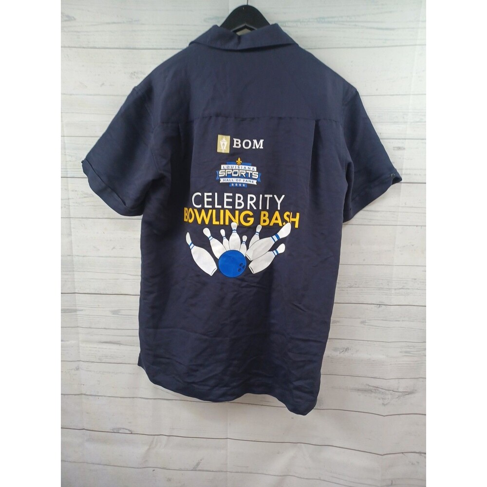 Lousiana Sports Hall Of Fame Celebrity Bowling Bash Shirt Sz S Black Tan